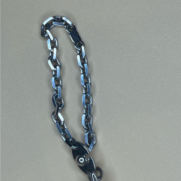 Hermes H logo Filou Chain Glove Holder Clip Silver Tone - Picture 7 of 8